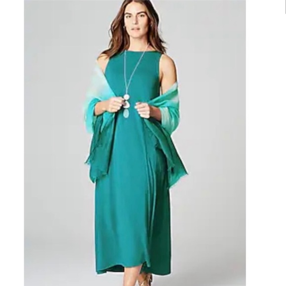 J. Jill Dresses J Jill Boatneck Elliptical Knit Maxi Dress With